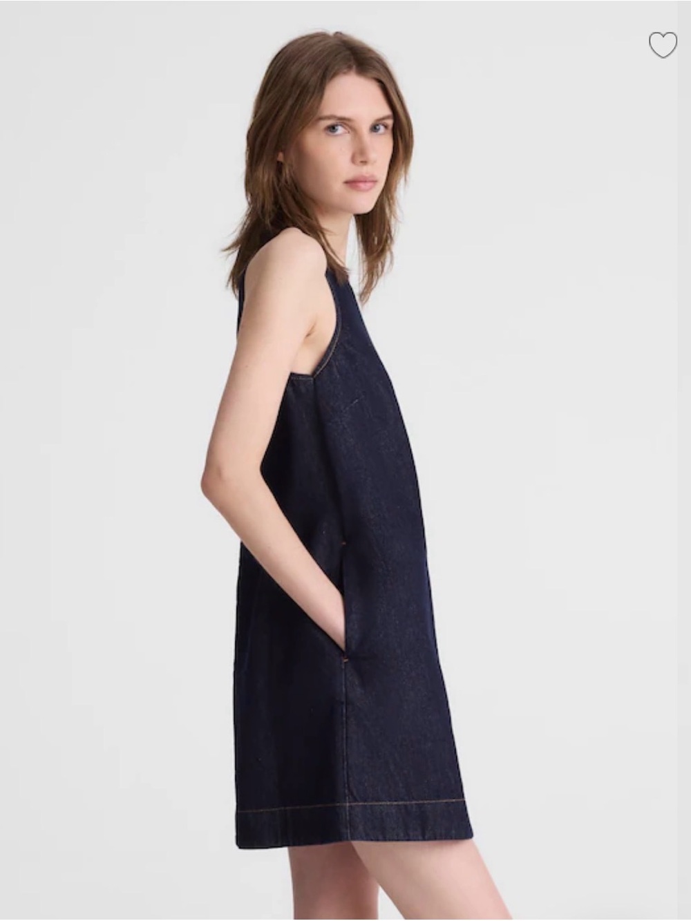 Madewell Sleeveless Denim Shift Mini Dress - Picture 3 of 12